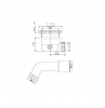 Trend Armatura syfon brodzikowy 90 mm czarny mat 836/CZAR